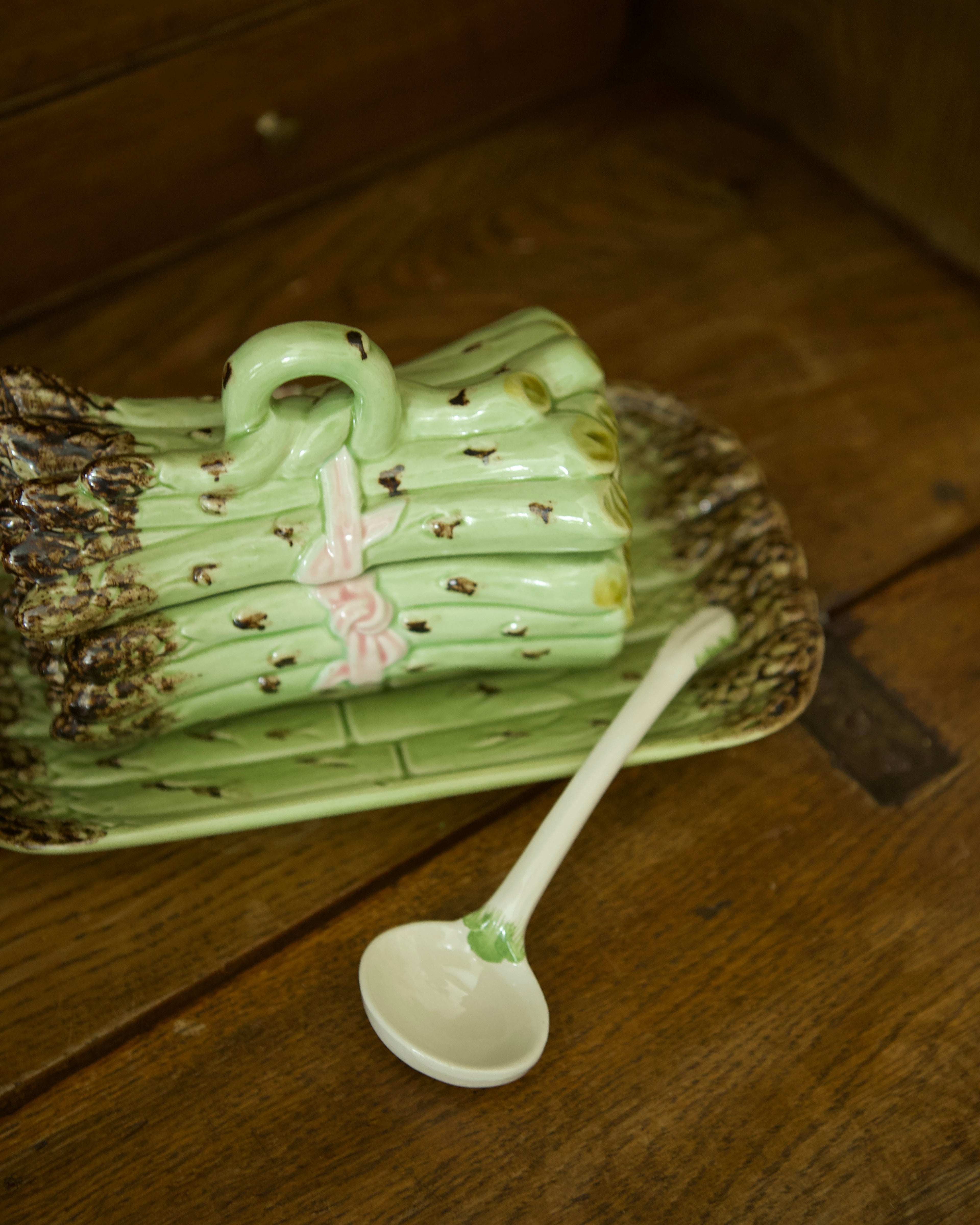 Majolica Asparagus Mini Tureen