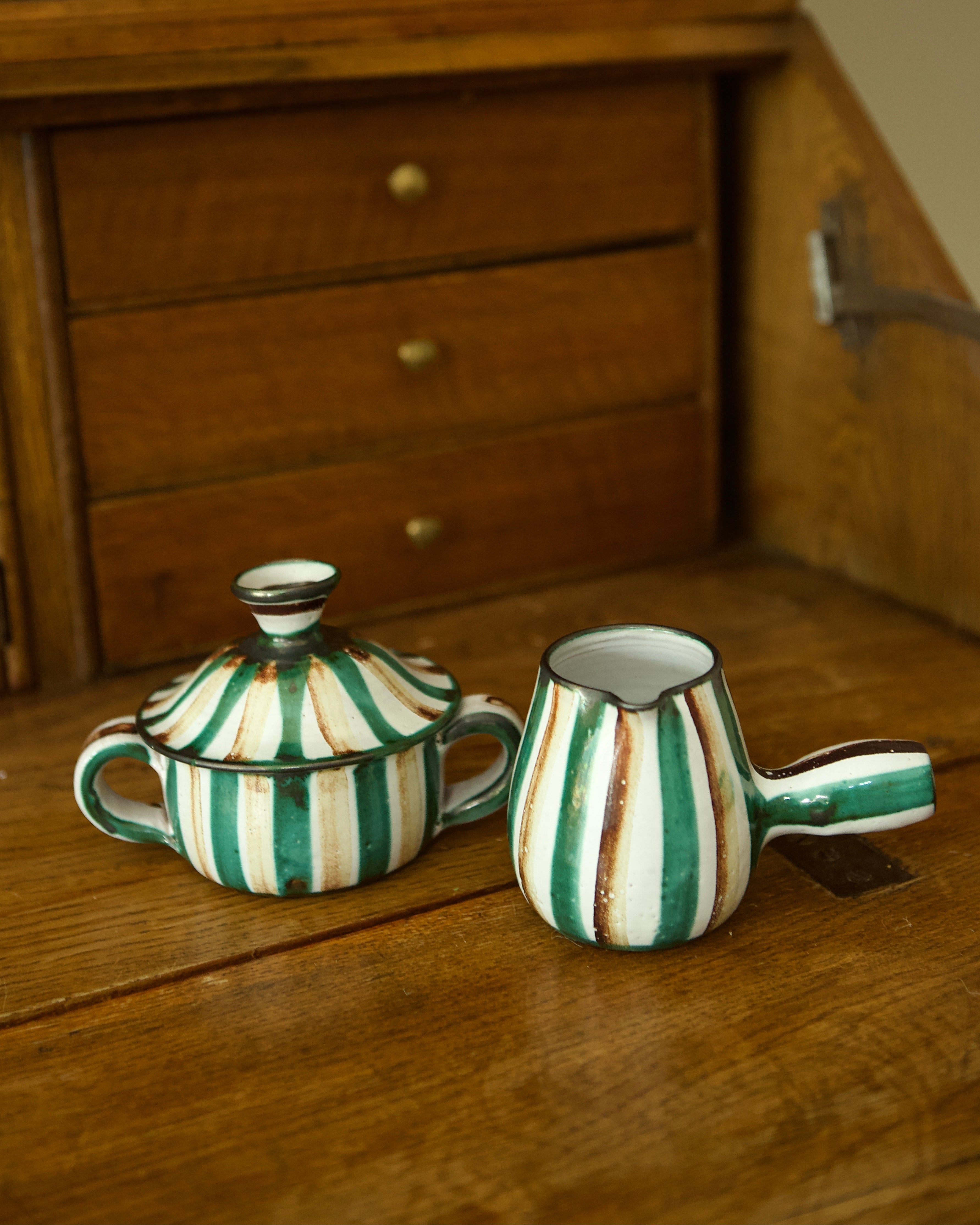 Mid-Century Robert Picault Bowl and Jug Set