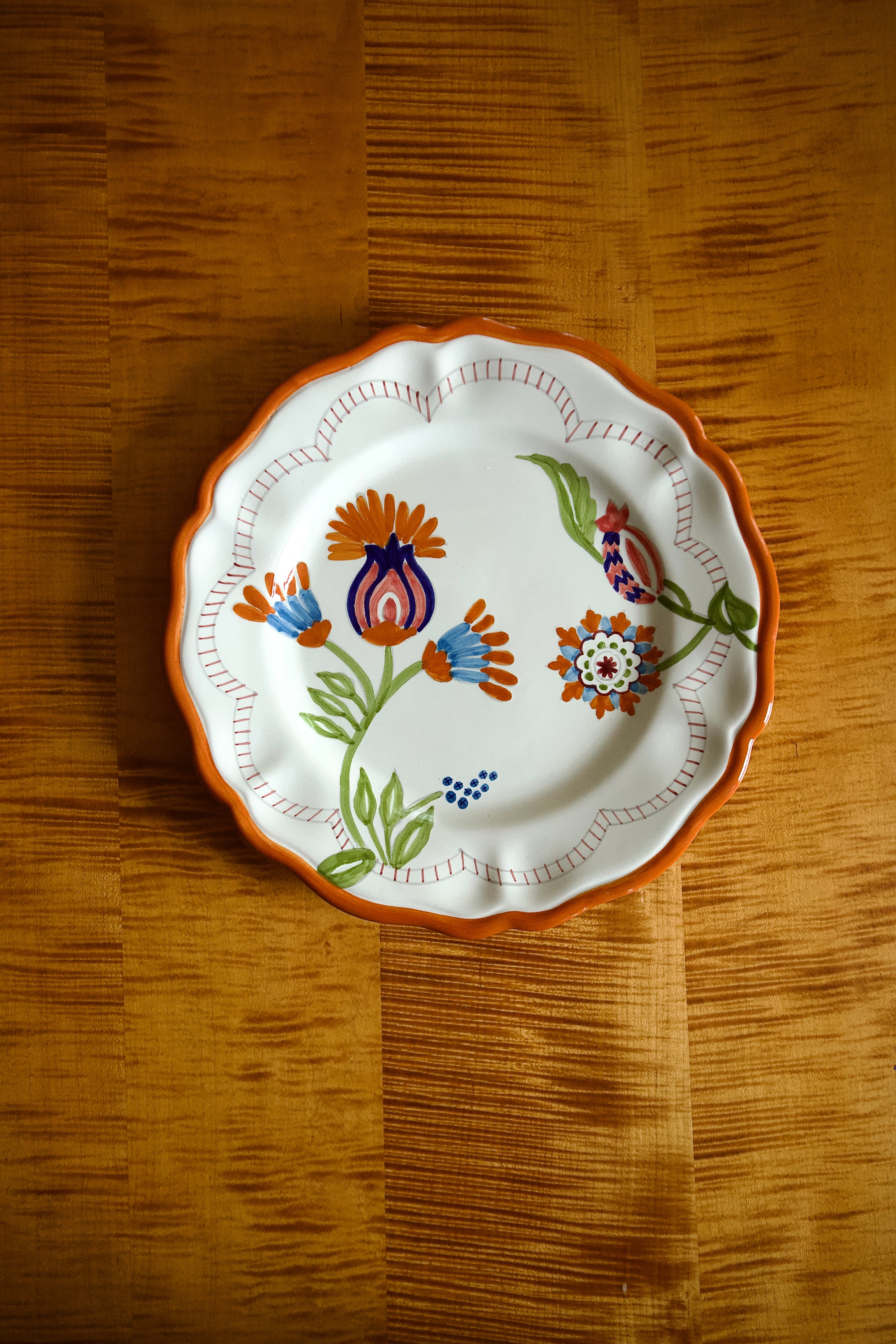 Hand Painted Festa Ceramic Plate
