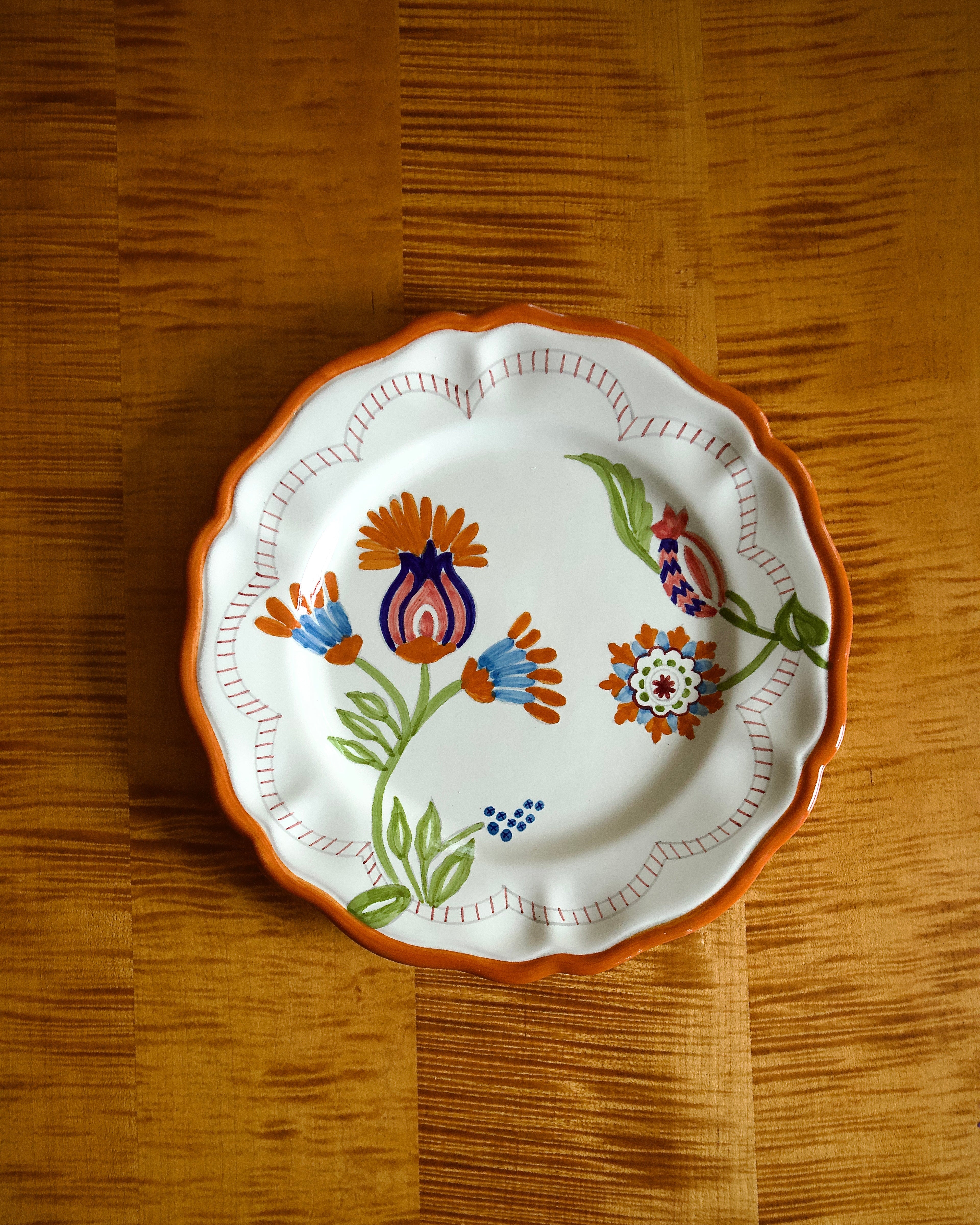 Hand Painted Festa Ceramic Plate