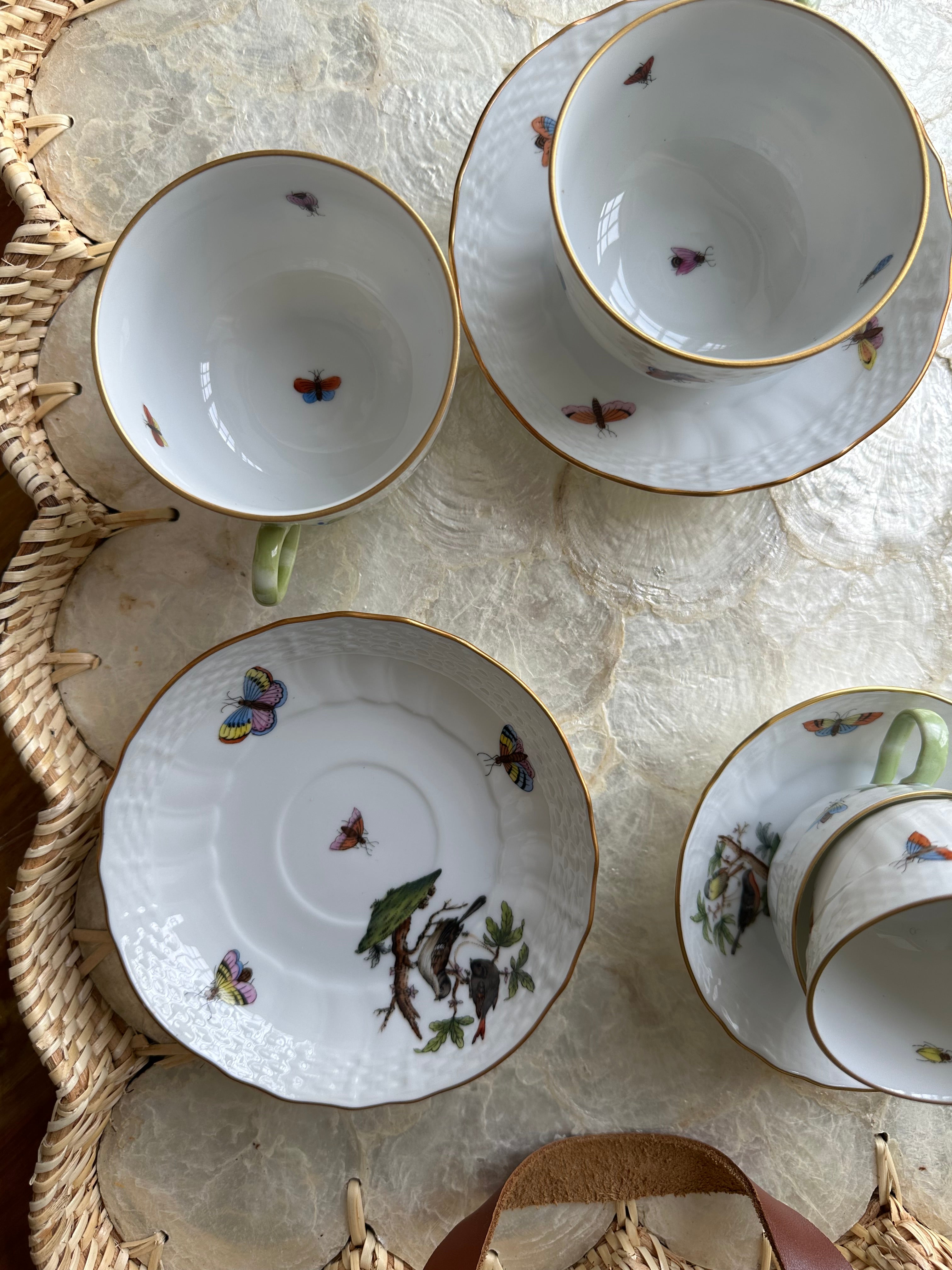 Herend Rothschild Bird Tea or Coffee Cup and Saucer