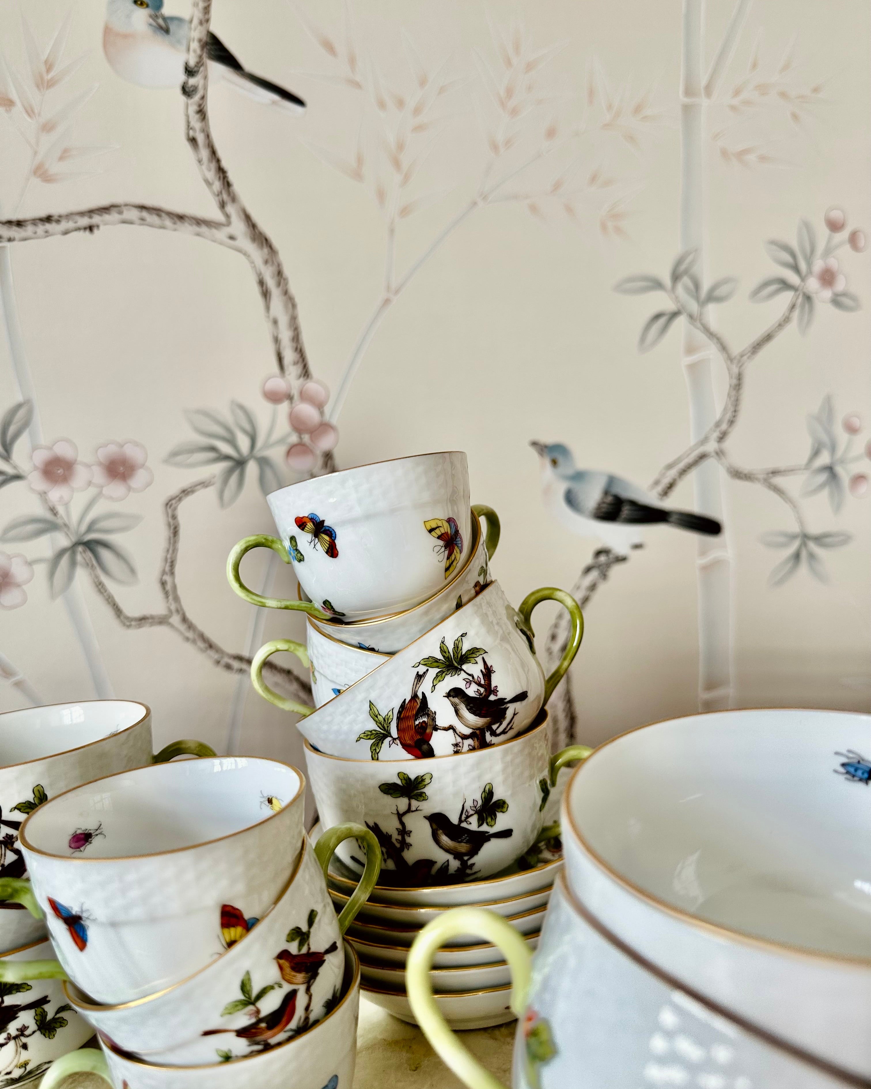 Herend Rothschild Demitasse Cup and Saucer