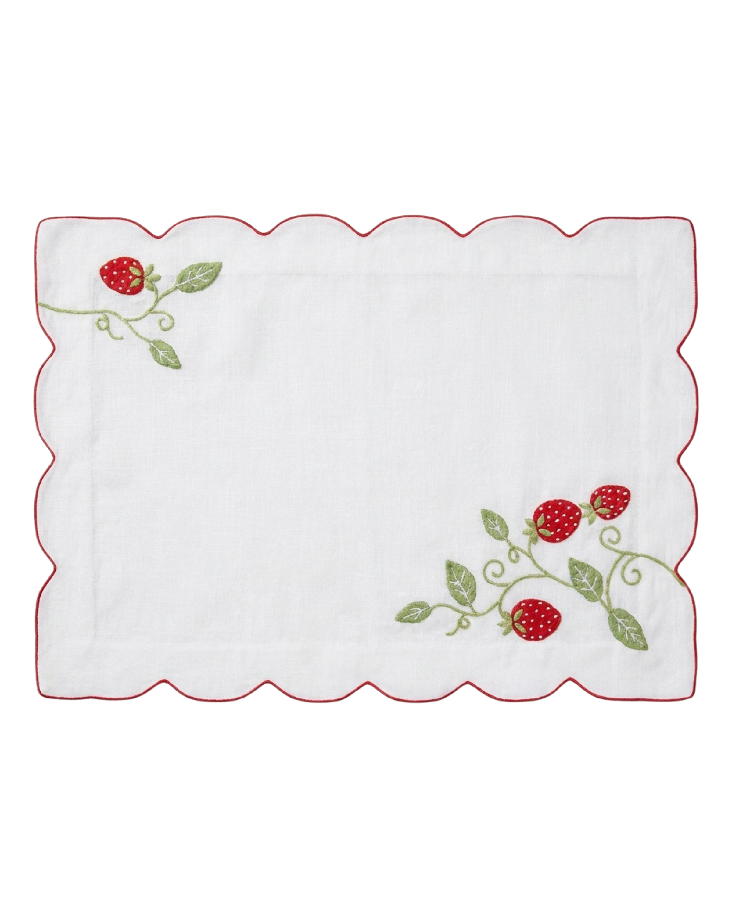 Tumbling Strawberry Linen Placemat (Set of 4)