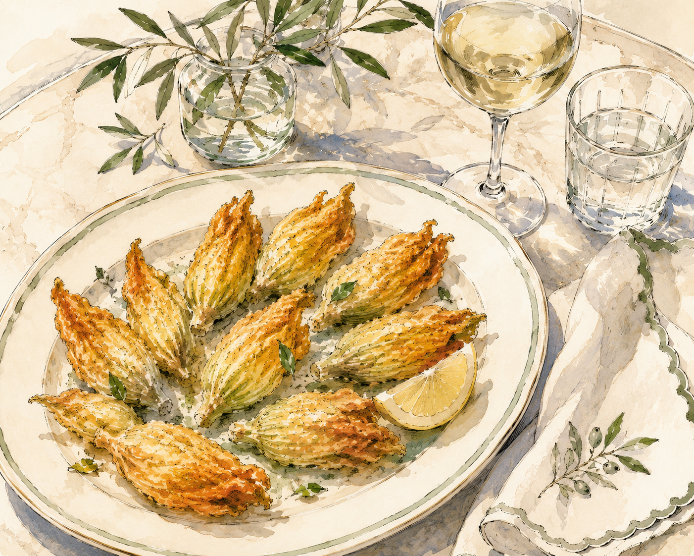 RECIPE: Zucchini Flowers, or How Summer Gets Dressed for Dinner