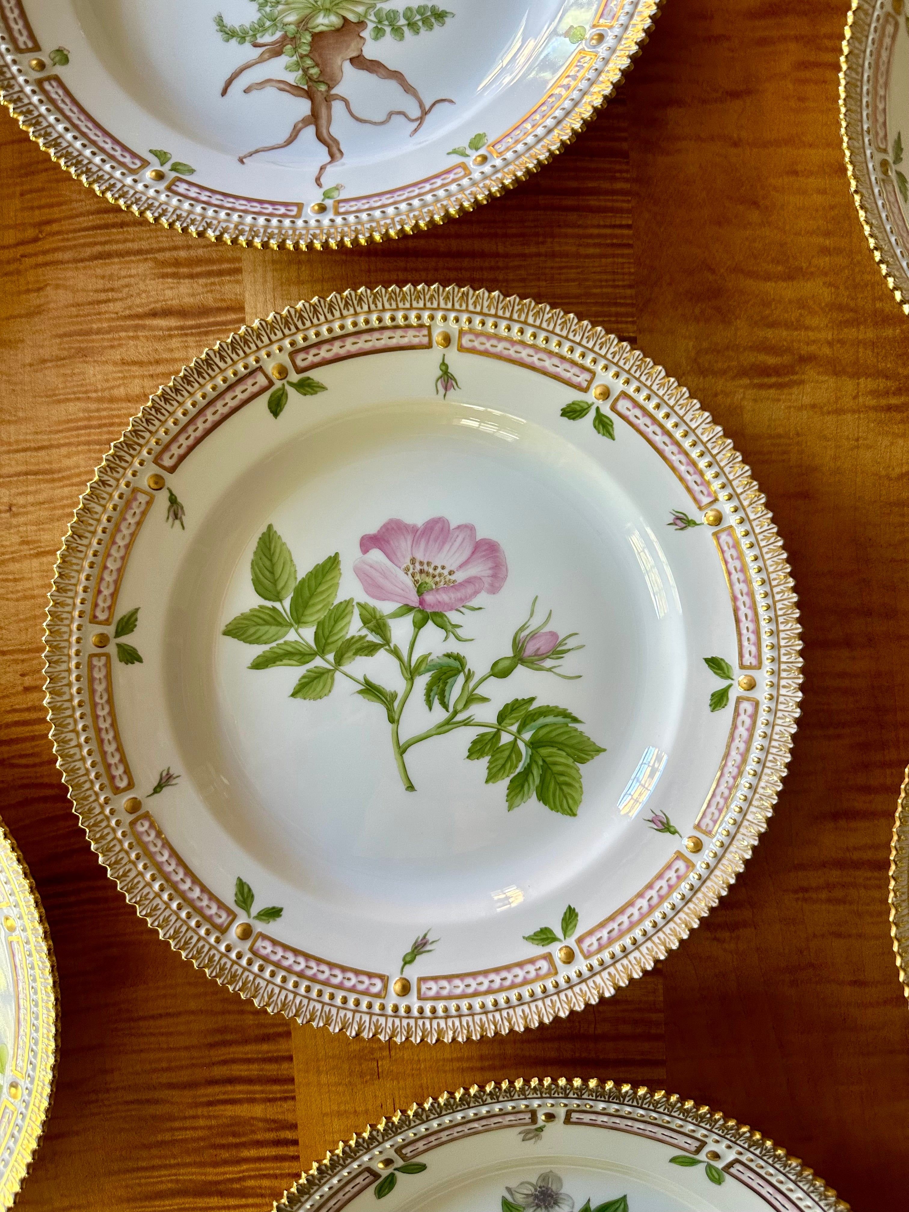 Royal Copenhagen Flora Danica Luncheon Plates (Set of 12)